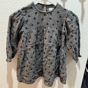 Zara Gray Bow Kids Dress